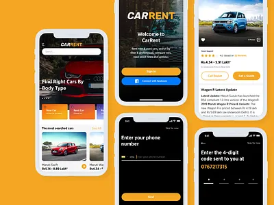 Car Rent App UI design car booking car rent figma figmadesign free mobile ui kits free mockup ios app development ios mobile app mobile app design sign up ui ux user experience design user interface design
