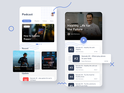 Podcast App app app design apps clean figma music music app podcast podcast app ui ux ux design