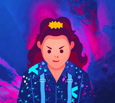 Eleven 011 characterdesign creative design digital eleven illustration scene stranger things texture vector