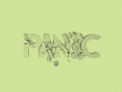 Don't Panic ;) 3d design typography