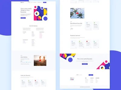 Business Solutions Landing Page design ui ux