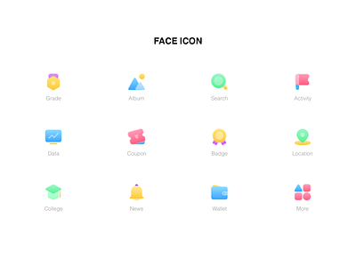 Face Icon 品牌 图标 布尔运算 设计