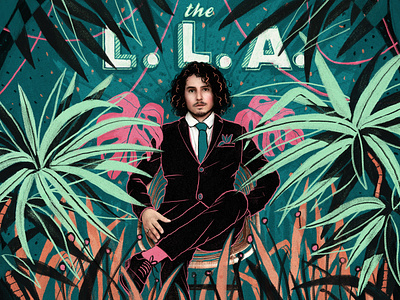 The L.L.A illustration drawing green illustration jungle music