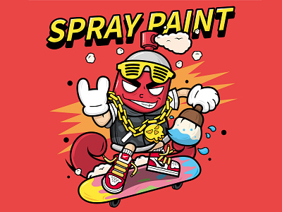 SPARY PAINT illustration illustration paint red