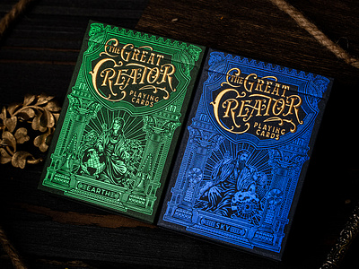 The Great Creator - Case Study ancient cards drawing game graphic design illustration mesopotamia packaging playing cards typography