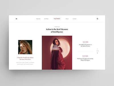 Square - Landing Page blog classic concept fashion landingpage magazine photography theme typography uiux web design web design agency webdesign website