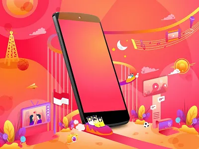 Town design illustration town vector