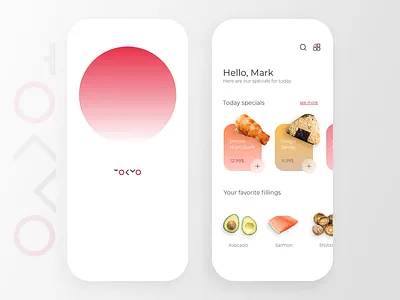 Tokyo Sushi app application food gradient home ios iphone x japan minimal mobile mobile ui restaurant shop sushi tokyo ui