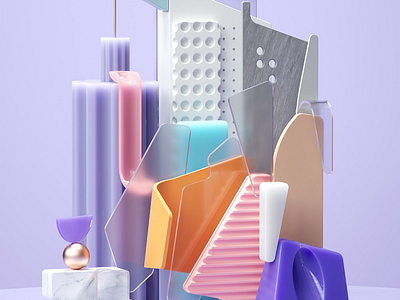 Breathing Space 3d adobe cinema4d compositions cubism illustration illustrator inspiration photoshop