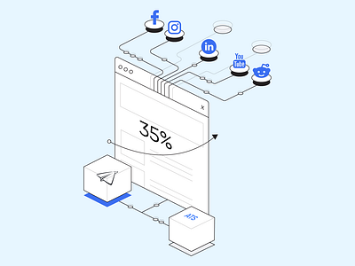 Webinar - Accelerate Talent Acquisition automation banner clean design illustration isometric isometric illustration marketing minimal recruitment startup vector web webinar