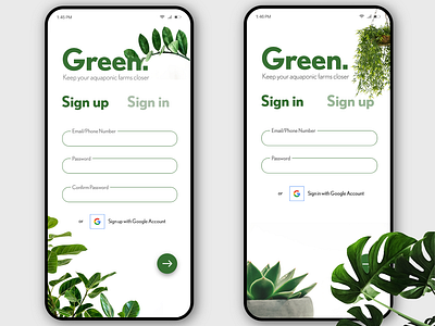 Dailly UI Challenge #001 2019 css dailyui dailyuichallenge farm green photoshop plants signin signup