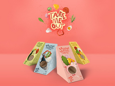 TAKE ME OUT / sandwich packaging design branding illustration package design packaging