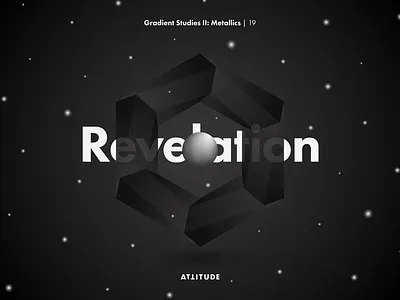Gradient Studies II: Revelation 3d black color geometry gradient lines metallic minimalism simplicity typography vector