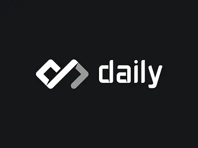 Daily Final Logo branding business daily development devs flat icon letter d letters logo logo mark symbol icon minimalist negative space symbol typography vector white and black