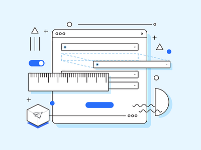 Meet the New and Improved SmartDreamers Ad Builder ad builder ads automation banner blog blog header blog post clean design flat illustration marketing minimal recruitment startup vector web