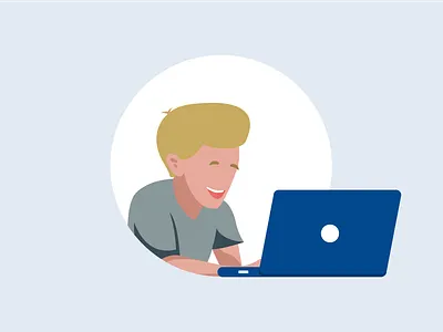 Watching binge circle computer illustration laptop people person video viewing watching