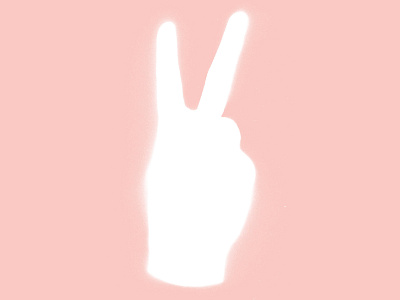 Two Fingers Up Stencil hand illustration spraypaint stencil