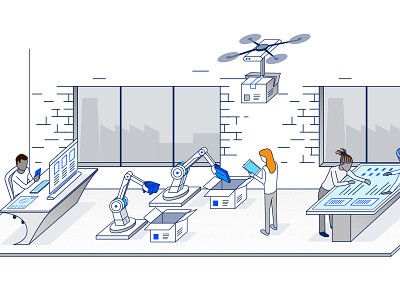 Scene analytics explainer illustration infographic infography information design isometric journey process task user