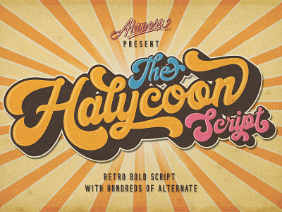 Halycoon script apparell branding brush calligraphy font awesome hand lettering handwriten lettering logo typography