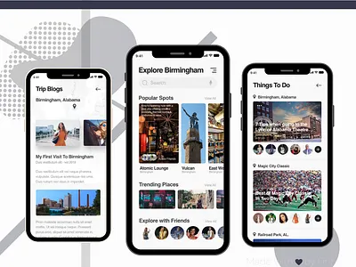 City Discovery App app app design city app design mobile app mobile ui ui ux