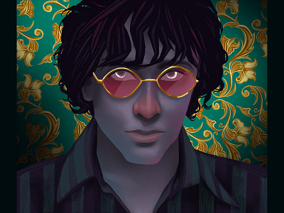 Syd Barret art design digital drawing illustration love music portrait