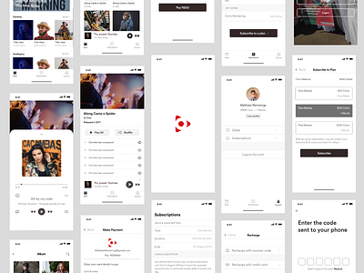 Bhood IOS application wireframe ios app design music streaming uidesign ux designer wireframes