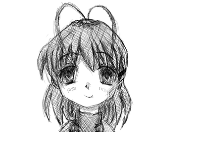 Boceto anime cartoon clannad girl illustration nagisa