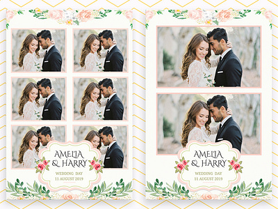 Custom Photo Booth Template Design for Wedding clean frame green love photo booth photo booth template photobooth photographer photography photoshop social template wedding yellow