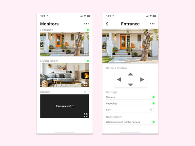 Daily UI Challenge - #021 Home Monitoring Dashboard app camera daily 100 challenge dailyui dailyuichallenge design ios ios app monitoring dashboard ui uidesign ux uxdesign video