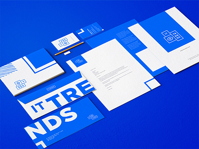 ITTrends Stationery branding branding design design flat rebranding stationery