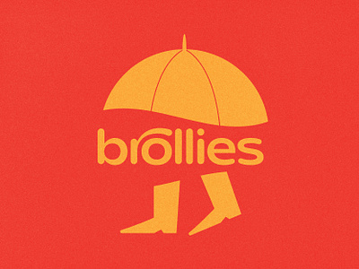 Brollies logo branding design logo mark shoes umbrella walk wordmark