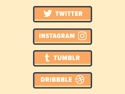 Twitch Panels flat illustration orange panels social media twitch twitch panels vector