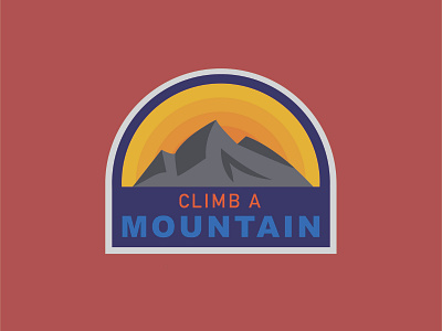 Nature Badge adventure badge climb illustration illustrator mountain nature