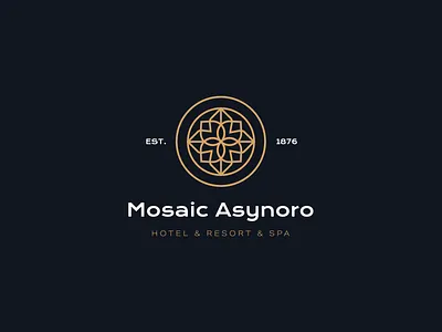 Mosaic Asynoro Logo branding branding concept branding design elegant geometic hotel logo minimalistic shapes symetric