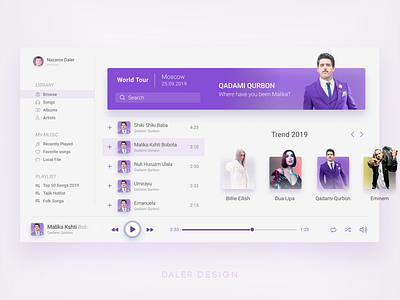 Music Player | Daily UI album apple clean clean ui dailyui design dribbble listen minimalist music music player play player song spotify tajikistan template ui