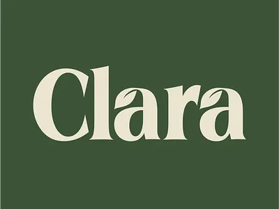 Clara leaves logo nature typography