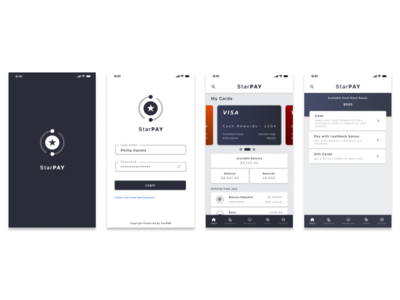 StarPAY affinity photo affinitydesigner card wallet dribbble figma framerx logo mobile app design redeem points sketchapp starpay ui ui design ui designer uiux uiuxdesign ux ux design ux designer work flow