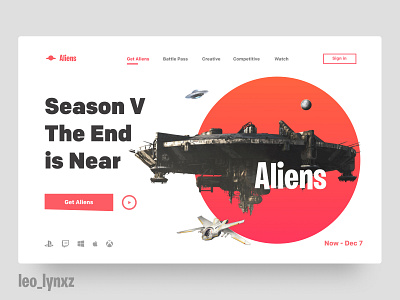 Game Website Concept adobe xd aliens app branding design figma flat game gaming gaming website illustration lettering minimal ui ui design ux web web design webdesign website