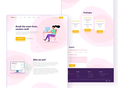 Educational Startup - Landing Page Design adobexd agency art brand branding concept design html css illustration illustrations illustrator mobile startup ui uidesign ux webdesign website website concept xd