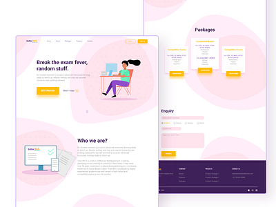 Educational Startup - Landing Page Design adobexd agency art brand branding concept design html css illustration illustrations illustrator mobile startup ui uidesign ux webdesign website website concept xd