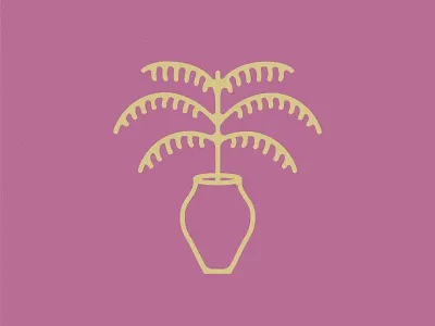 Plant Friend bright distressed icon natural palm tree plant summer