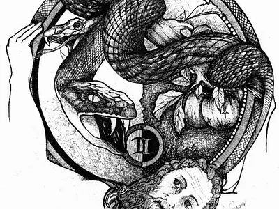 Geminis draw drawing illustration rotring tint tinta