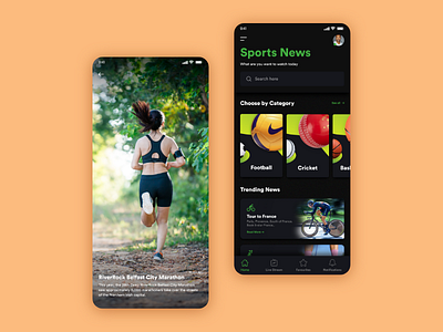 Sport News Concept Mobile App adobe adobe xd app consept design graphicdesign illustration logo mobileapp news sport sports sports design ui uiux ux vector