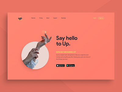 Up Bank - Website Redesign bank fun landing page redesign ui up