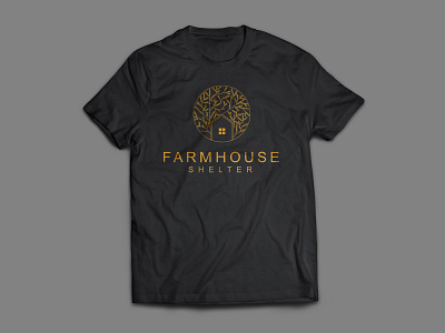 FARM HOUSE T-shirt mock up branding clean design identity illustrator logo logo design logoclub logodesign logotype minimal presentation design t shirt