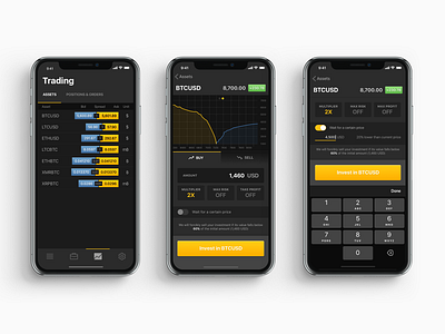 Mobile App Design for the Cryptocurrency Exchange Startup broker crypto finance fintech mobile app mobile app design sketch stocks strebkov design