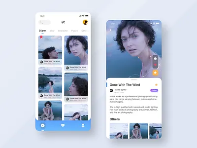 Photography Application Design app design ui