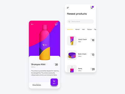 Kikki Mobile application app app design applicaiton application application design brand branding color cosmetics design ios mobile app mobile app design mobile ui product design shopping app sketch typography uiux ux