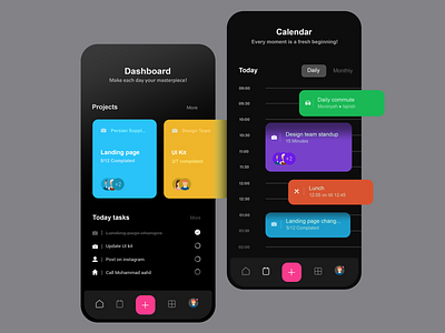 Calendar app calendar cards clean colored events goal interface ios app meeting mobile mobile app design mobile design pallete photoshop schedule ugem ui user ux