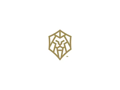 lion mark design icon logo